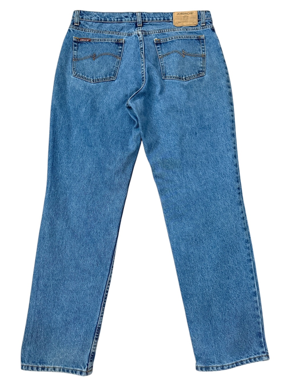 Vintage 90s Jordache Jeans 17/18 Fits 34x31 High Rise Straight Leg Medium Wash